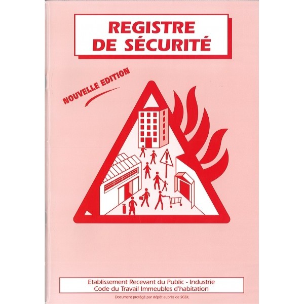 Registre de sécurité pour la protection incendies